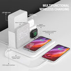 Wireless Charging Station, 7 in 1 Charging Station, Alarm Clock - Image 2