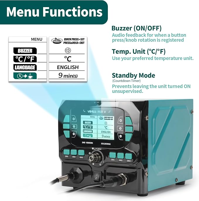 YIHUA 992D-II 2-IN-1 Precision Soldering Kit - Image 7