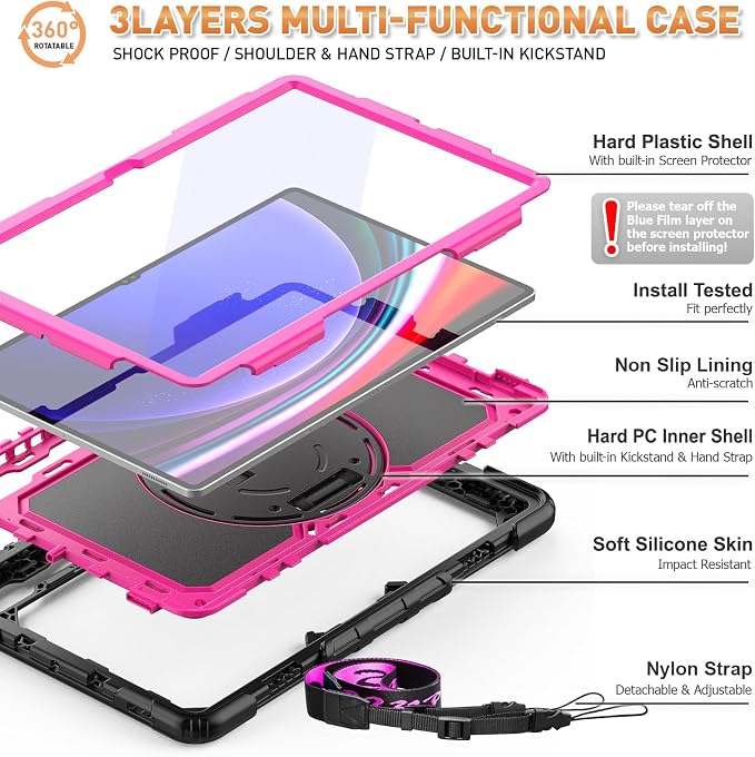 Timecity Case for Samsung Galaxy Tab S10 Ultra/ S9 Ultra/ S8 Ultra Tablet Case - Image 7