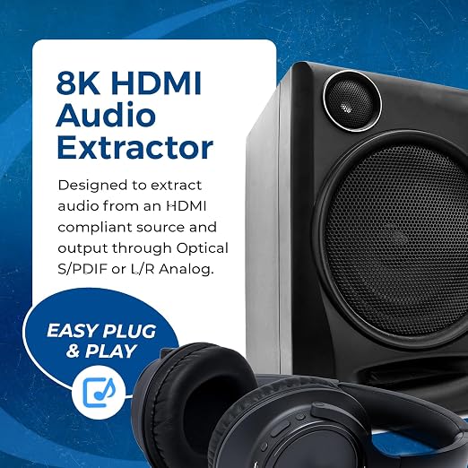 OREI 8K Audio Extractor HDMI UltraHD 4K @ 120Hz 48G HDMI 2.1 Audio Converter - Image 6