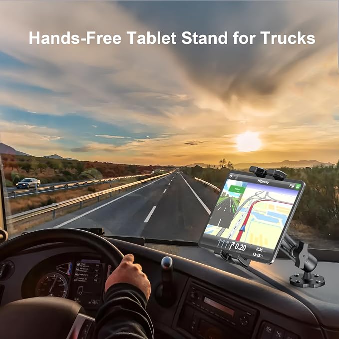 Heavy Duty Tablet Mount for Truck & Vehicle, Drill Base Tablet Holder for Truck - Image 2