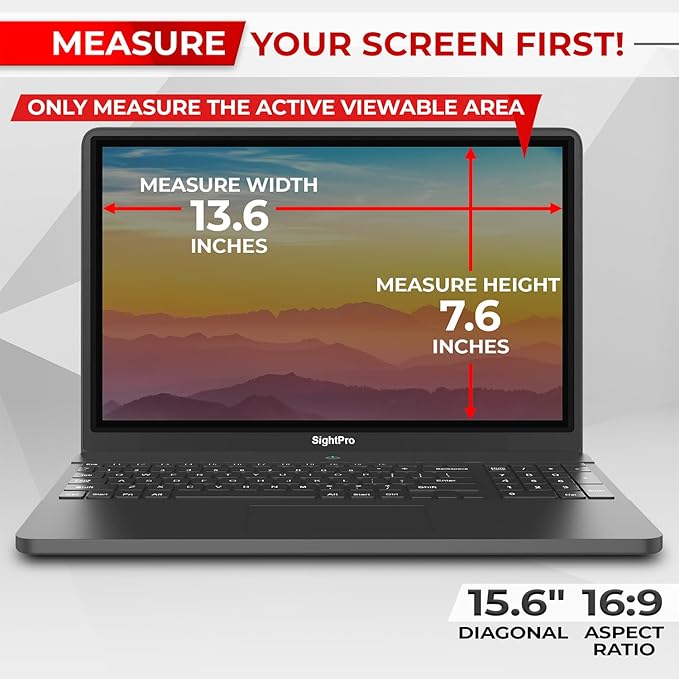 Magnetic Laptop Privacy Screen 15.6 Inch 16:9 - Image 2