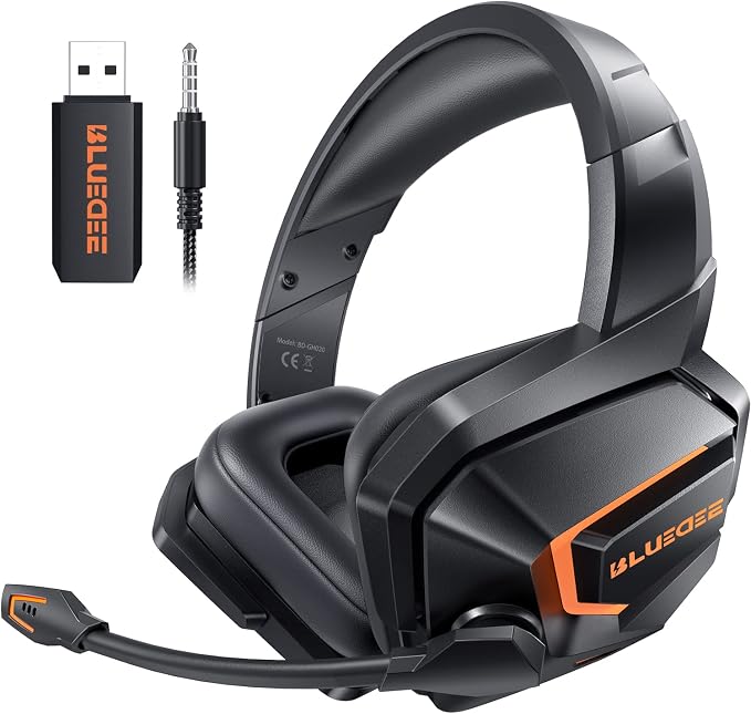 Wireless Gaming Headsets with Mic by DEEBOX