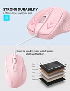 TECKNET Wired Mouse, 6-Button Corded - Image 4