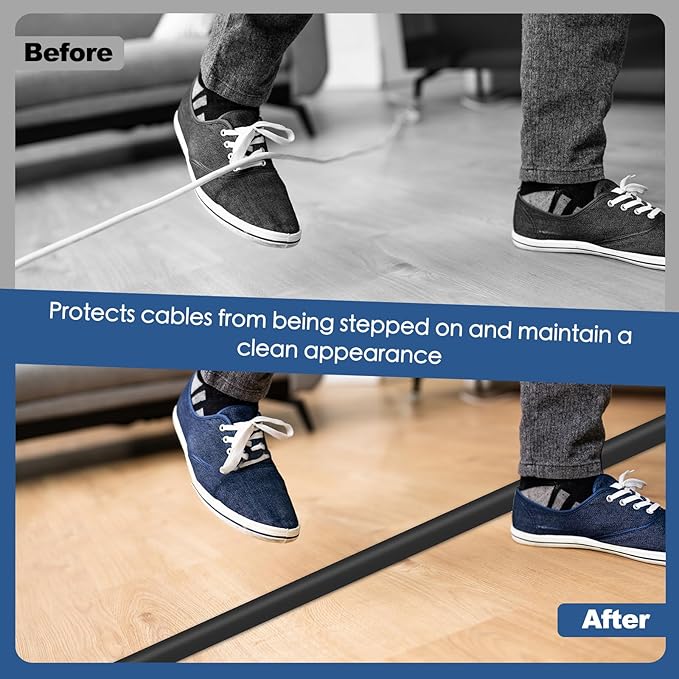 Floor Cord Cover for Wires on Floor Self Adhesive Cord Hider Floor Cable - Image 4