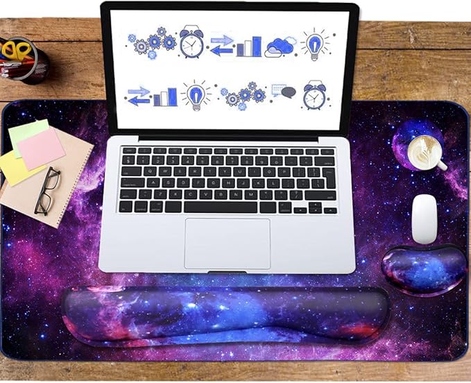 Large Mouse Pad and Keyboard Wrist Rest, Desk Pad - Image 6