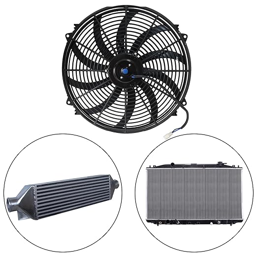 MuHize 16 Inch Universal Radiator Cooling Fan Kit - 12V 120W High Performance - Image 5