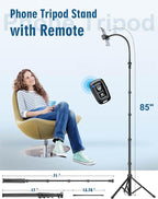 Phone Tripod, Aluminum Tripods Stand - Image 3
