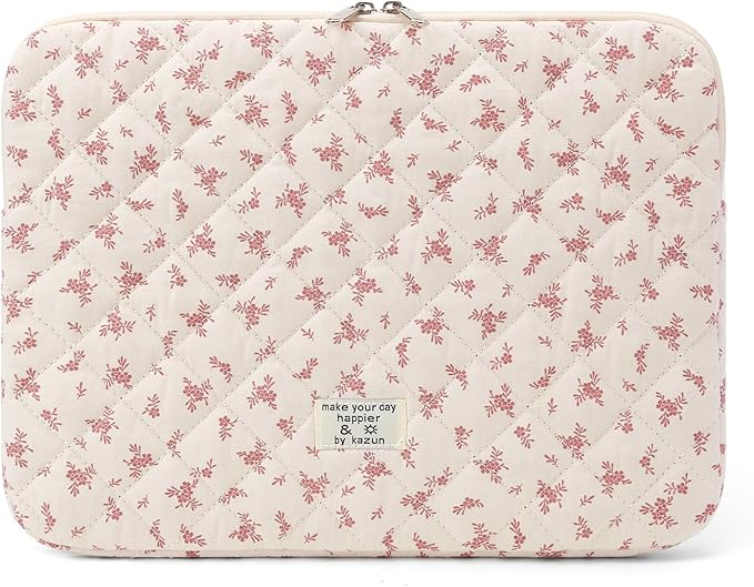 Puffy Laptop Sleeve 13-15.6 Inch Cute Quilted Laptop Protective Case Padded by BBIQI