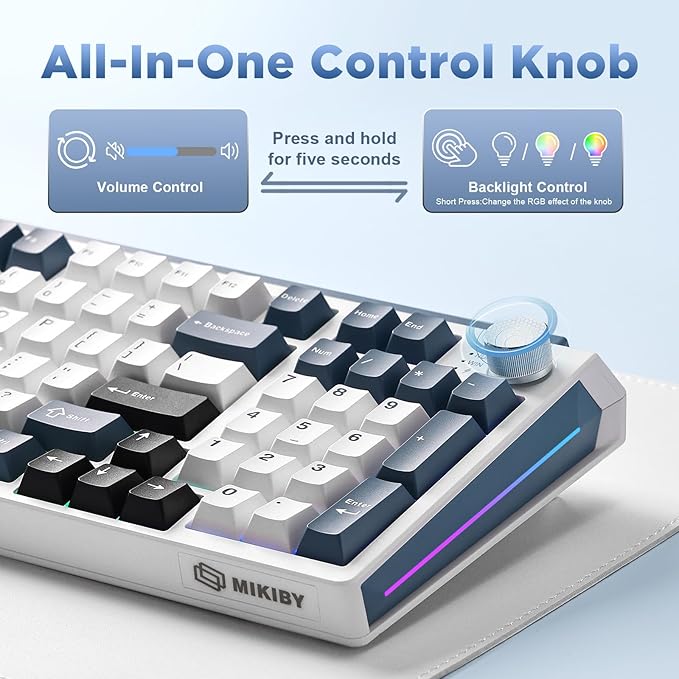 K98 Wireless Mechanical Keyboard, Tri-Mode BT5.0/2.4GHz/USB-C Hot Swappable - Image 6