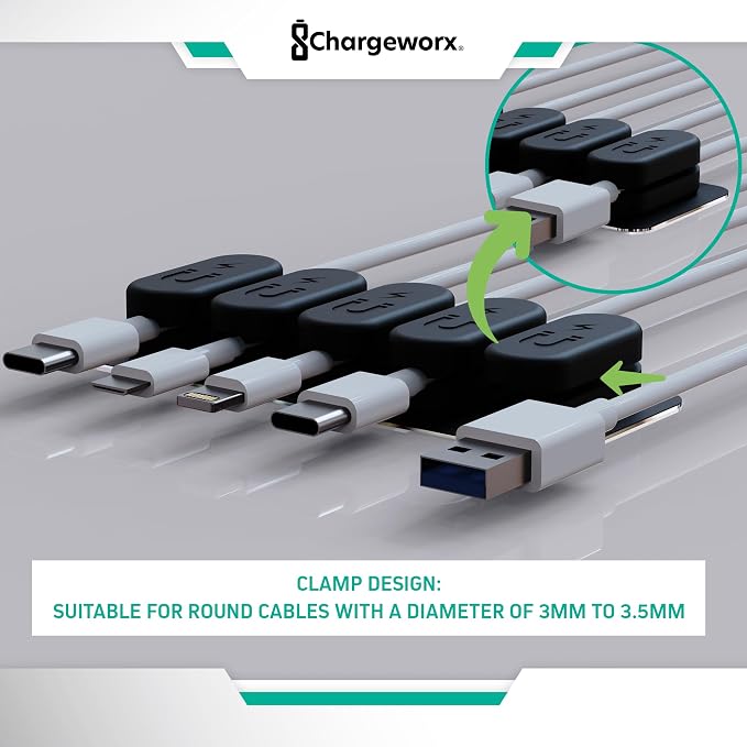 Chargeworx Magnetic Cable Holder - Image 5