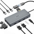DisplayLink Docking Station Dual Monitor, Mosirui12-in-1 USB 3.0 to USB C Hub by mosirui