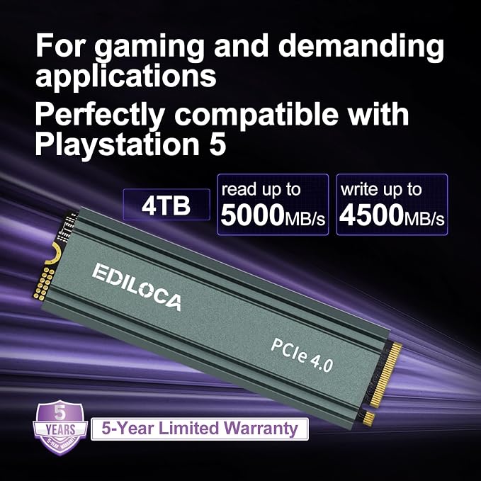 4TB M2 NVME SSD with Heatsink - Image 3