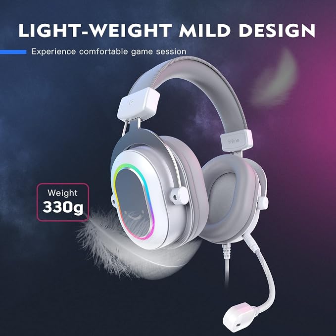 FIFINE USB Gaming Headset, PC Headphones Wired - Image 5