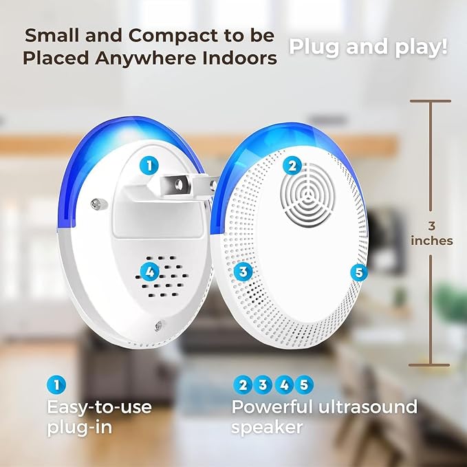 Ultrasonic Pest Repeller Mice Repellent Indoor Pest Repellent Ultrasonic Plug in - Image 6