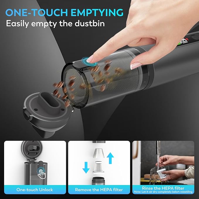 Cordless Car Vacuum Cleaner, 22000PA High Power Portable Handheld Car Vacuum & - Image 5