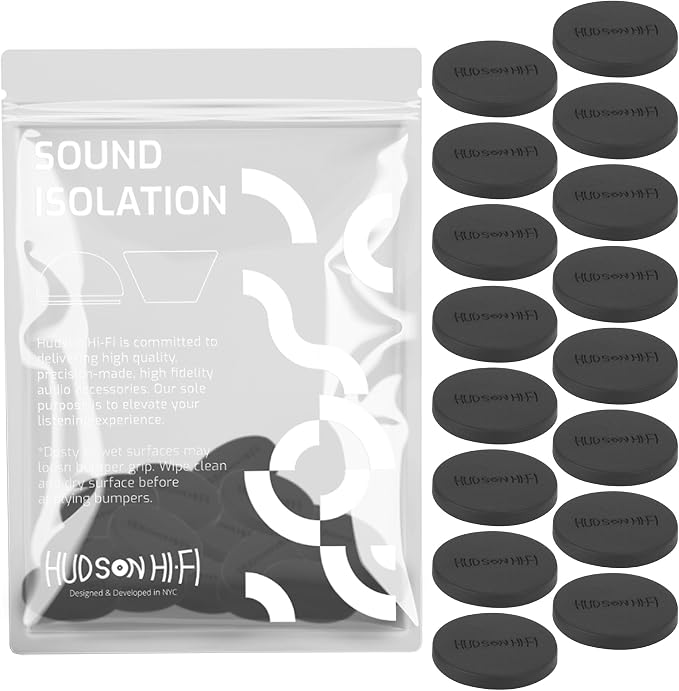 Speaker Isolation Feet – 16-Pack 1" Platinum Silicone Dots by Hudson Hi-Fi – by HudsonHi-Fi