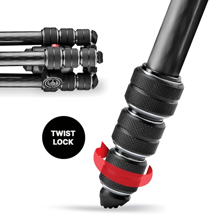 Manfrotto Befree Advanced Twist Camera Tripod Kit, Travel Tripod Kit - Image 6