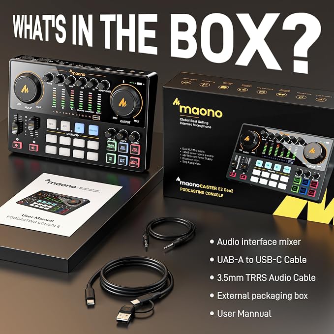 MAONO Podcast Equipment Bundle: Audio Interface mixer - Image 9
