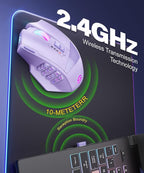 UtechSmart Venus Pro Wireless MMO Gaming Mouse, 000 DPI Optical Sensor - Image 3