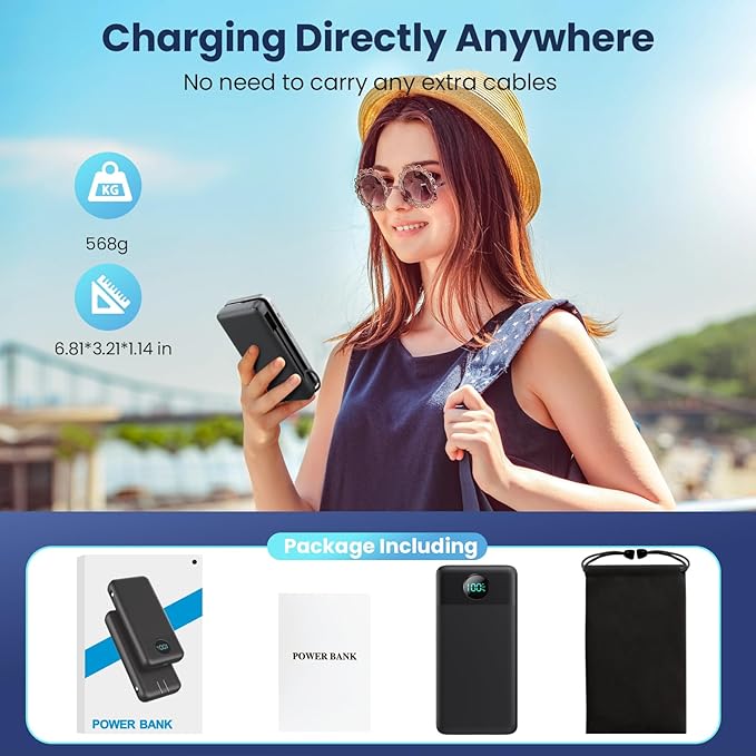 Portable Charger 33800mAh USB C Power Bank - Image 7