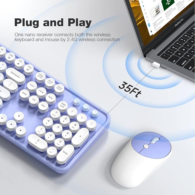 KNOWSQT Wireless Keyboard and Mouse Combo - Image 2