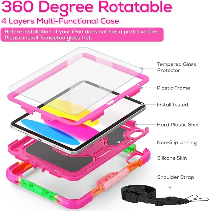 BLOSOMEET Case for iPad A16 11th/10th Generation 11''/10.9'' 2025/2022 - Image 4