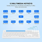 Wireless Keyboard and Mouse Combo, Full-Size Silent Ergonomic Keyboard and - Image 6
