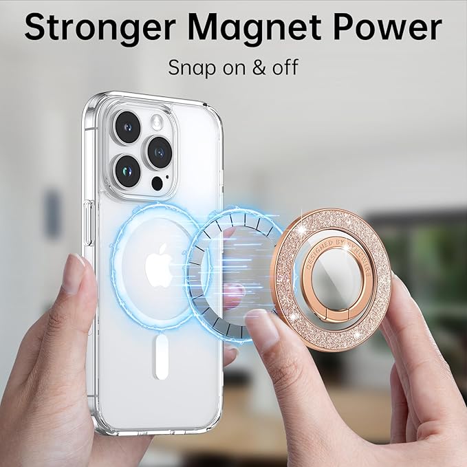 Syncwire Magnetic Phone Grip for MagSafe, Magnetic Sparkle Phone Ring Holder - Image 5