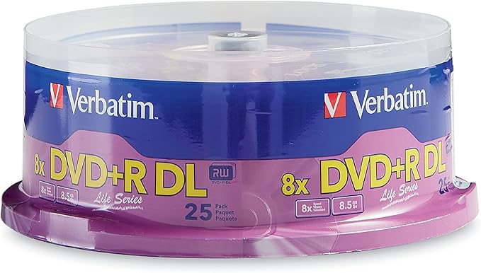 Verbatim DVD+R DL Double Layer 8.5GB 8X LifeSeries by Verbatim