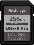 Nextorage 256GB SDXC UHS-II V90 SD Card Japanese Brand pSLC Max. Write Speed by Nextorage