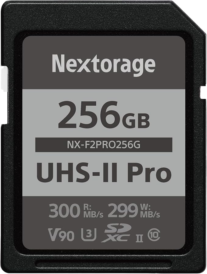 Nextorage 256GB SDXC UHS-II V90 SD Card Japanese Brand pSLC Max. Write Speed by Nextorage