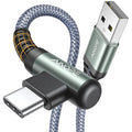 AINOPE USB to USB C Cable 6.6FT 3.1A Fast Charge, Right Angle Fast Charger Type by AINOPE10yearsforphoneaccessories