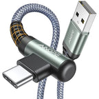 AINOPE USB to USB C Cable 6.6FT 3.1A Fast Charge, Right Angle Fast Charger Type by AINOPE10yearsforphoneaccessories