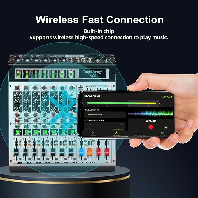 Depusheng AG8 Professional audio mixer 8 Channel - Image 5