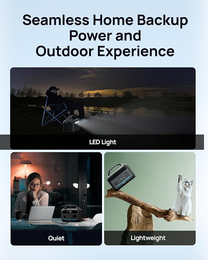 DARAN Portable Power Station 600W - 288Wh Solar Generator LiFePO4 Battery - Image 5