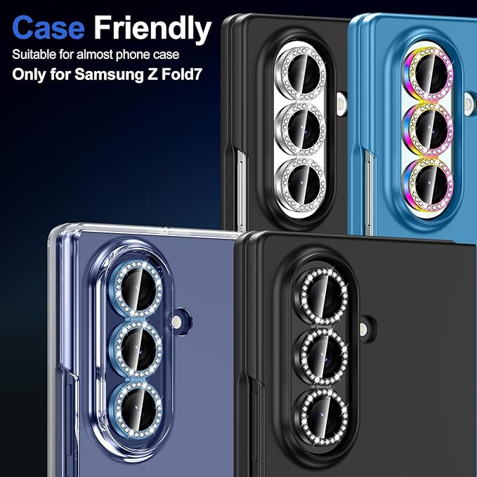 for Samsung Galaxy Z Fold 7 Camera Lens Protector, Individual Metal Ring - Image 7