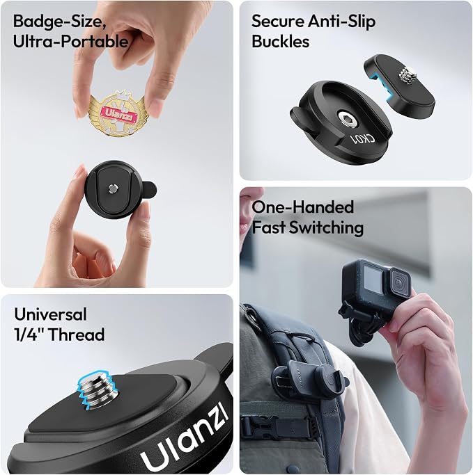ULANZI CK01 Cka Quick Release Base Set Camera Accessories, Quick Setup Kit - Image 5