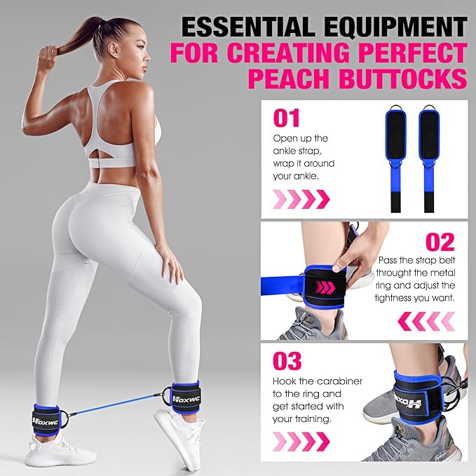 Ankle Resistance Bands with Cuffs, Ankle Bands - Image 5