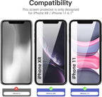 NEW'C 3 Pack Privacy for iPhone 11, iPhone XR Screen Protector, Enhanced - Image 2