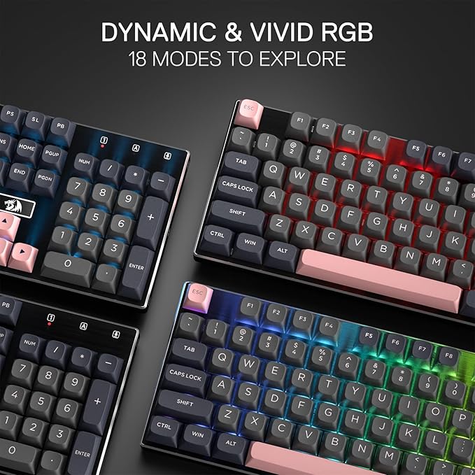 Redragon K556 SE Wired Gaming Keyboard, 104 Keys Hot-Swap Mechanical Keyboard - Image 7