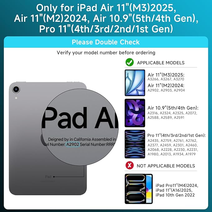 Transparent Case with Keyboard iPad Air 11 Inch, Compatible 10.9" iPad Air - Image 2