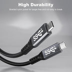 10FT USB-C 3.1 Gen 2 Cable 10Gbps Data Transfer, 60Hz Video Output, 4K Display - Image 7