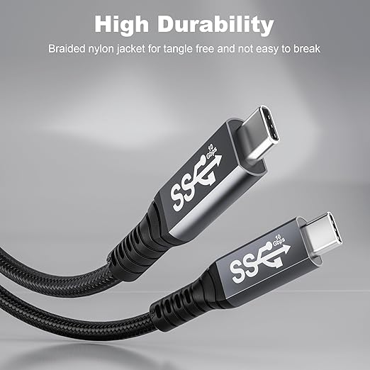2pack USB c Cable 3.3FT, usbc to usbc 3.1, 10gbps Data Transfer USB-c Video 4K - Image 6