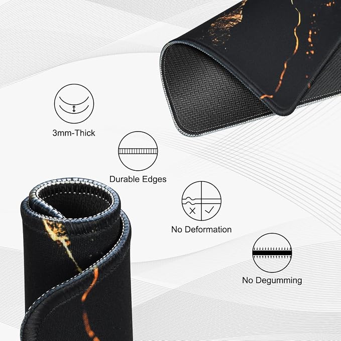 JIKIOU 3 Pack Mouse Pad with Stitched Edge, Comfortable Mouse Pads with - Image 3