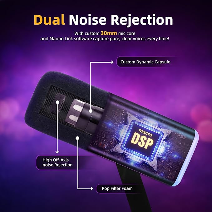 VCOM XLR/USB Gaming Microphone for PC, Dynamic Computer Mic for Streaming - Image 6