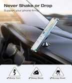 VICSEED Magnetic Phone Holder for Car Dashboard, 360 Rotatable Car Phone Holder - Image 4