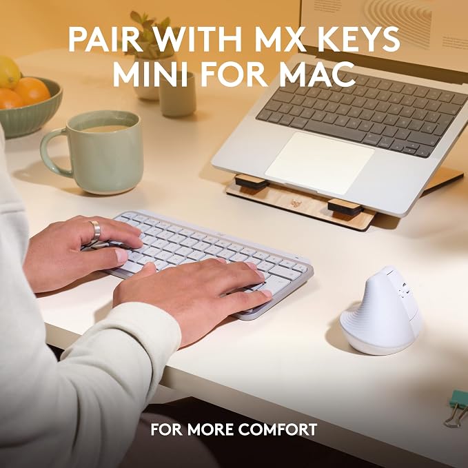 Logitech Lift for Mac Wireless Vertical Ergonomic Mouse, Quiet Clicks, Silent - Image 10