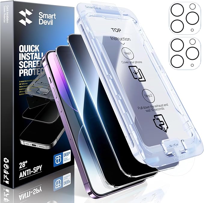 SMARTDEVIL 2+2Pack Privacy Screen Protector by SmartDevil