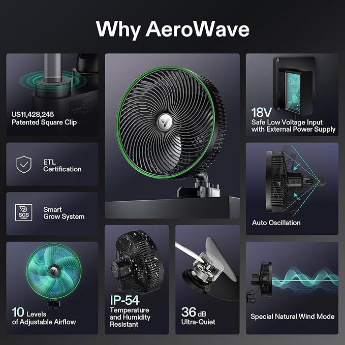 VIVOSUN AeroWave E9 Grow Tent Fan 9”, EC Motor, WiFi-Controllable, US Patented - Image 5